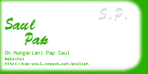 saul pap business card